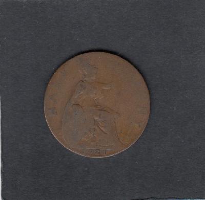 Beschrijving: 1/2 Penny GEORGIUS V  